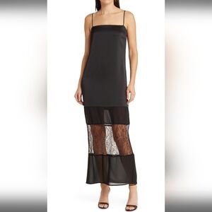 NWT WAYF Rhea Lace Inset Slip Dress Size Small